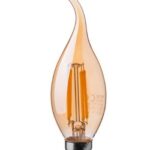 V-TAC Lâmpada LED - Vela E14 - IP20 - Âmbar - 4W - 350 Lumens - 2200K - 2200K