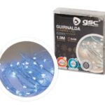 Grinalda com fio LED 1,9 m 2 x AA Azul