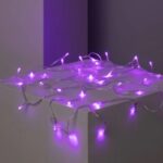 Grinalda Exterior Cabo LED 3xAA Luz Cor de Rosa 5m