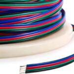 Cabo Elétrico Plano Mangueira 4x0.5mm² para Fitas LED RGB  ( M )