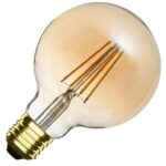 Lâmpada Filamento LED E27 6W 600 lm Regulável G95 Gold 2200K