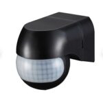 Detetor de movimento para luz Negro 180º