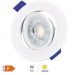 Aro basculante redondo encastrável LED Cumbo 7W 4000K Branco