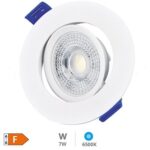 Aro basculante redondo encastrável LED Cumbo 7W 6500K Branco