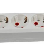 Blocos de 3 Tomadas sem Cabo Branco